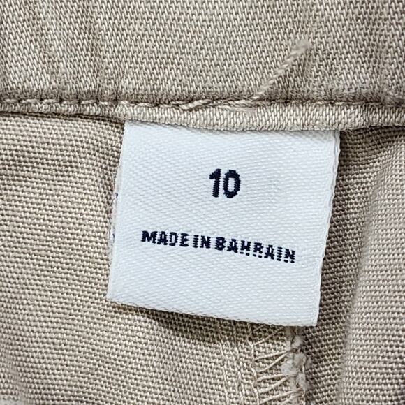 Vintage St Johns Bay Pants Womens 10 Tan Khaki Mid Rise Capri Office Preppy - Picture 5 of 12